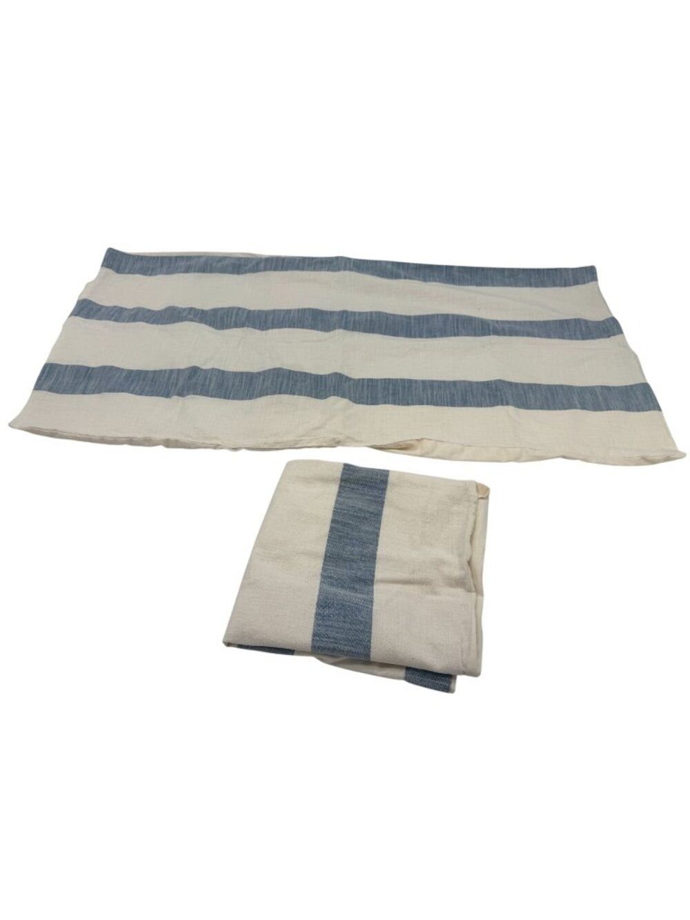 Lot Of 2 Threshold Blue & White Striped Pillow Shams Cotton Blend Bedding
